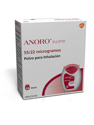 Anoro Ellipta 55/22 mcg Polvo para inhalación 30 Dosis.