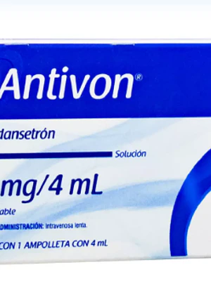 Antivon Ondansetrón 8 mg Solución inyectable 3 Ampollas 4 ml.