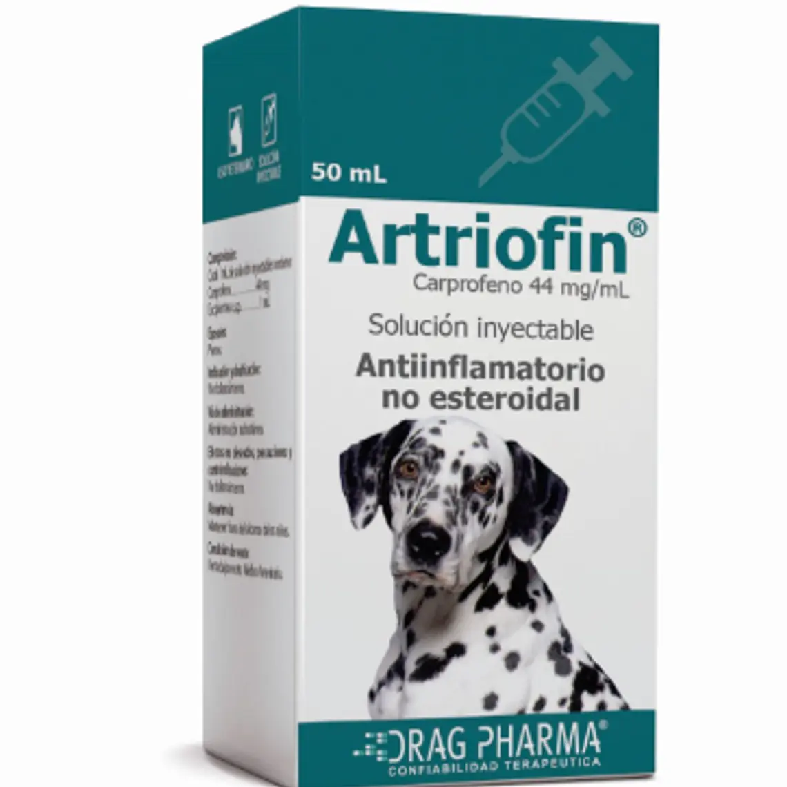 Artrofin Carprofeno 44 mg/ ml Solución inyctable 50 ml. Uso veterinario 1
