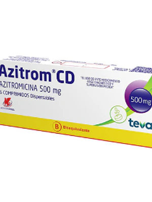 Azitrom CD (B) Azitromicina 500 mg  6 comprimidos.