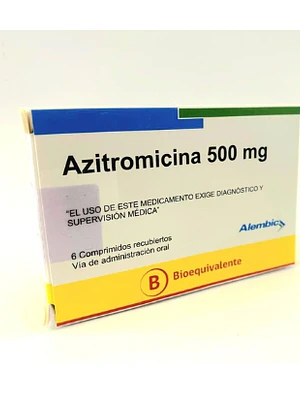 Azitromicina (B) 500 mg 6 Comprimidos recubiertos. Alembic 
