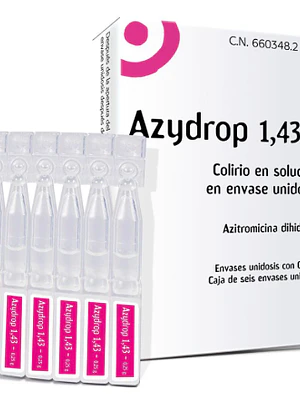 Azydrop Azitromicina 1,43 % Solución oftálmica 6 ampollas 0,25 g.