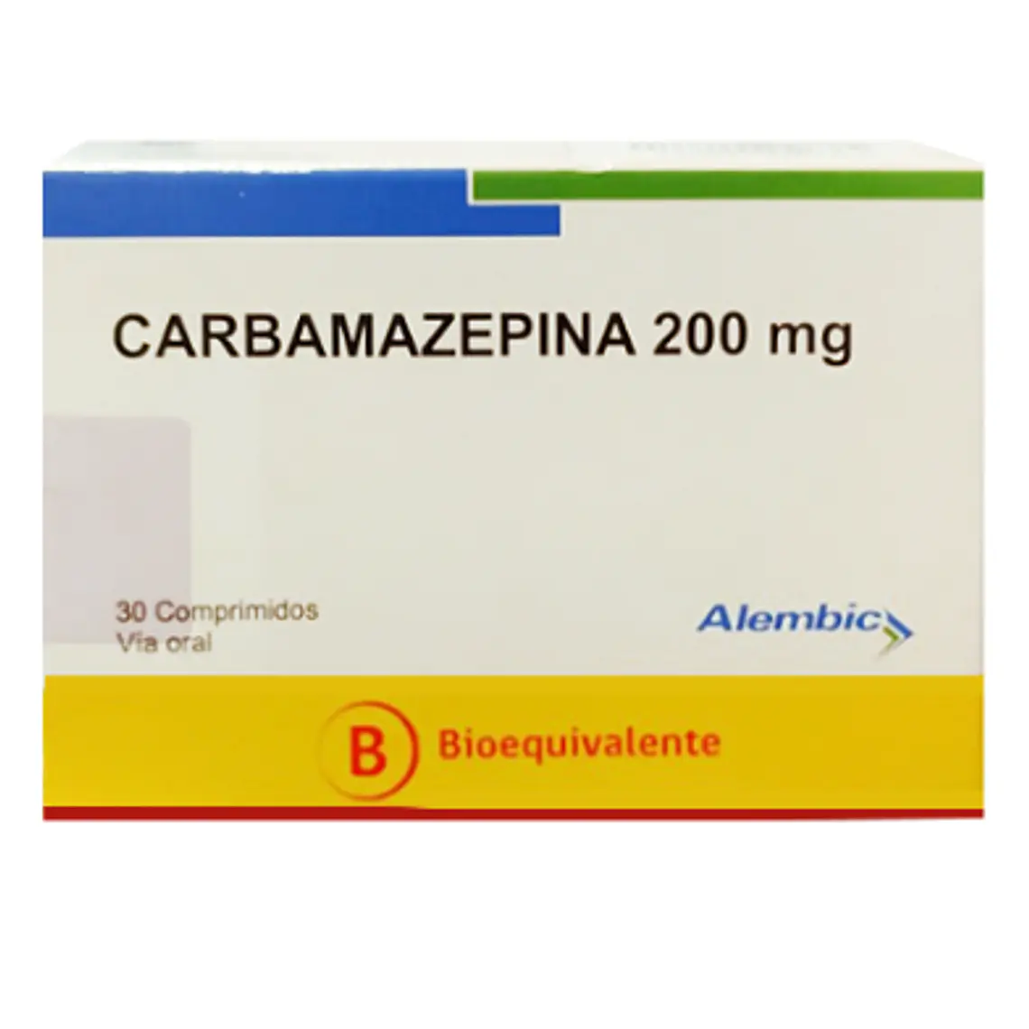 Carbamazepina (B) 200 mg 30 Comprimidos. Alembic  1