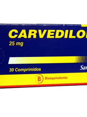 Carvedilol comprimidos 25 mg por 30 Sanitas