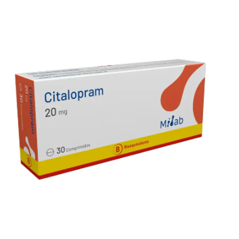 Citalopram (B) 20 mg 30 Comprimidos. Mintlab 1