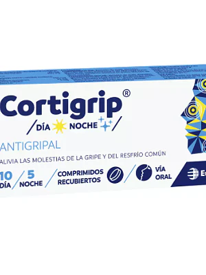 Cortigrip Antigripal Día Noche 15 Comprimidos.