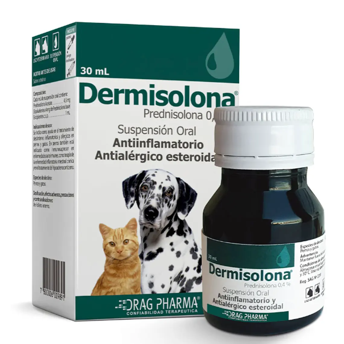 Dermisolona Prednisolona 0,4 % Suspensión oral 30 ml. 1