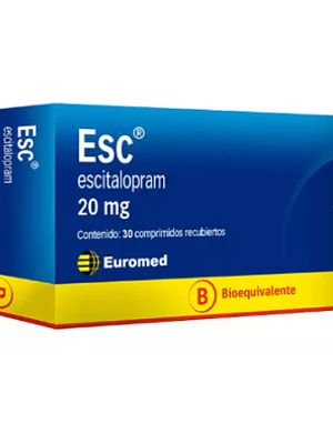 Esc (B) Escitalopram 20 mg 30 Comprimidos recubiertos.