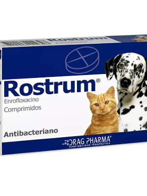 Rostrum Enrofloxacino 150 mg 10 Comprimidos. Uso veterinario
