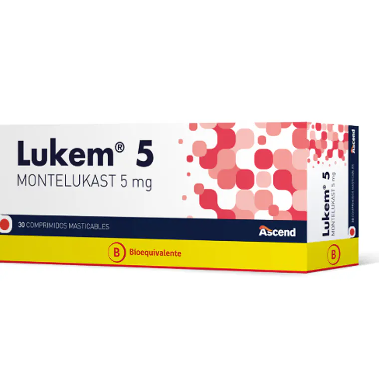 Lukem (B) Montelukast 5 mg 30 Comprimidos recubiertos. 1