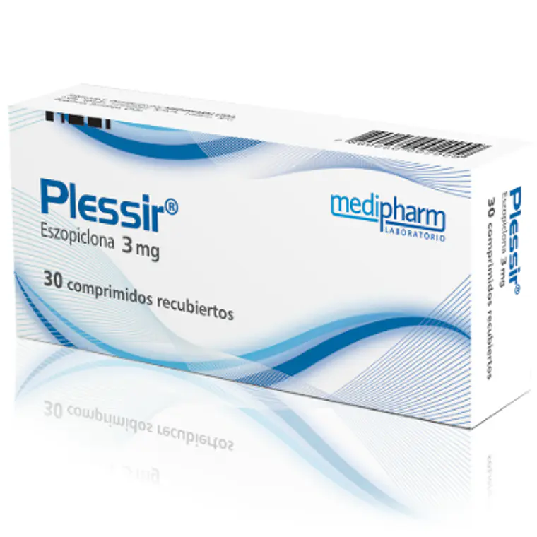 Plessir Eszopiclona 3 mg 30 Comprimidos recubiertos. 1