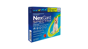 Nexgard Spectra para Perros de 7,6 - 15 Kilos, envase de 1 Comprimido Masticable