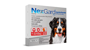 Nexgard para Perros de 25-50 Kilos 136 Mg, envase de  3 Tabletas Masticables
