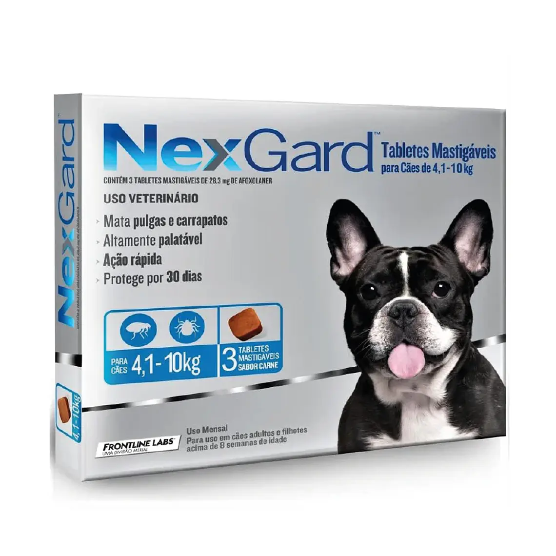 Nexgard para Perros de 4-10 Kilos 28,3 Mg, envase de  3 Tabletas Masticables 1
