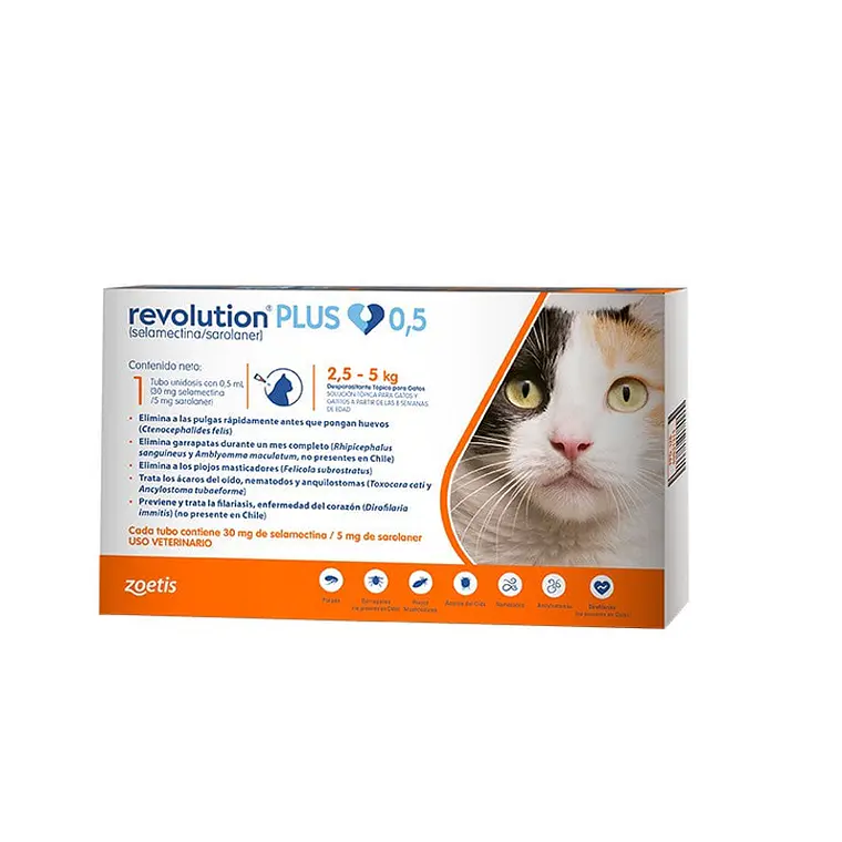 Revolution Plus Gatos 2,5-5 kilos Pipeta 0,5 ml. 1