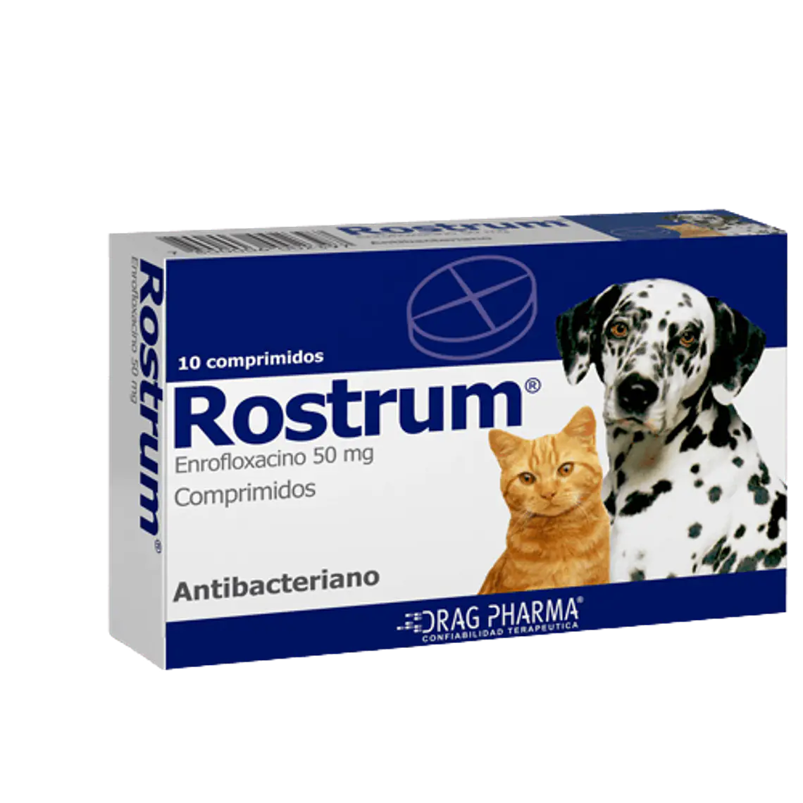 Rostrum Enrofloxacino 50 mg 10 Comprimidos. Uso veterinario 1