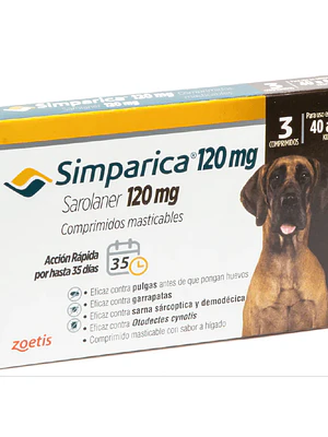 Simparica Comprimidos Masticables 120 Mg 3 Und