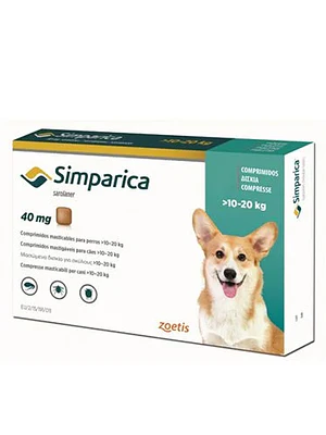 Simparica Comprimidos Masticables 40 Mg , envase de  1