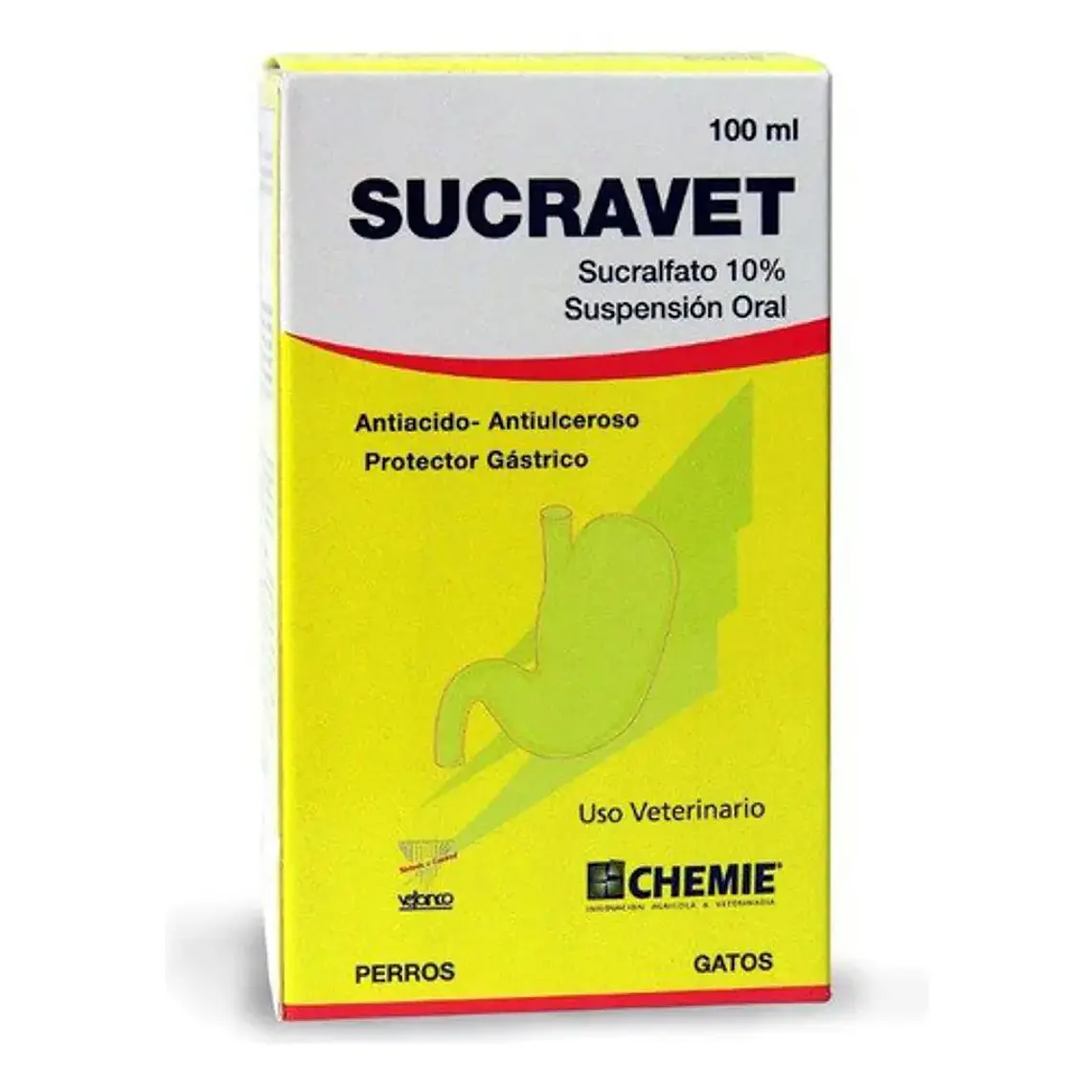 Sucravet Antiácido Sucralfato 100 ml. Uso veterinario 1