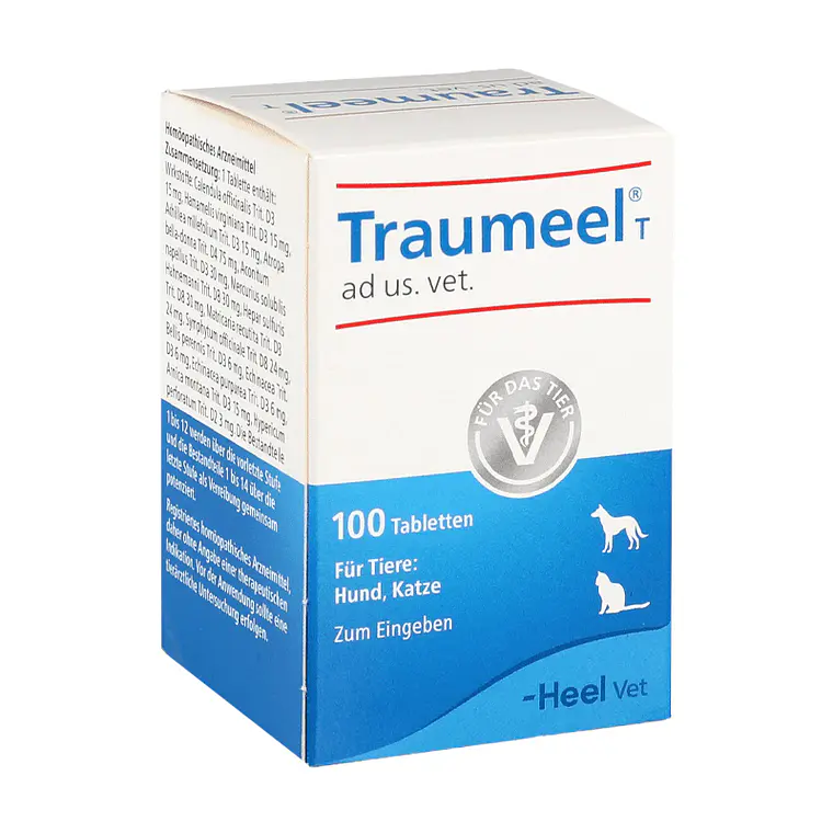Traumeel Comprimidos Perros Y Gato  , envase de  100 Und Heel 1