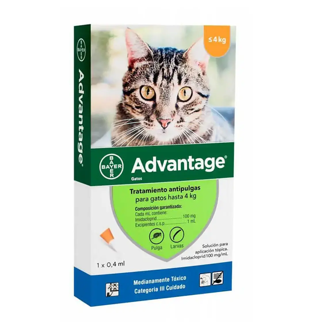 Advantage Gatos Pipeta hasta 4 Kilos 1