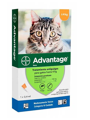 Advantage Gatos Pipeta hasta 4 Kilos