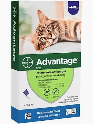 Advantage Gatos Pipeta hasta 4-8 Kilos