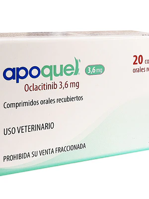 Apoquel Oclacitinib 3,6 mg 20 Comprimidos recubiertos. Uso veterinario