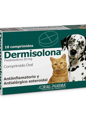 Dermisolona 20 Mg , envase de  10 Comprimidos