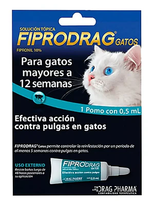 Fiprodrag Gato 0.5 ml , envase de  1 Pipeta