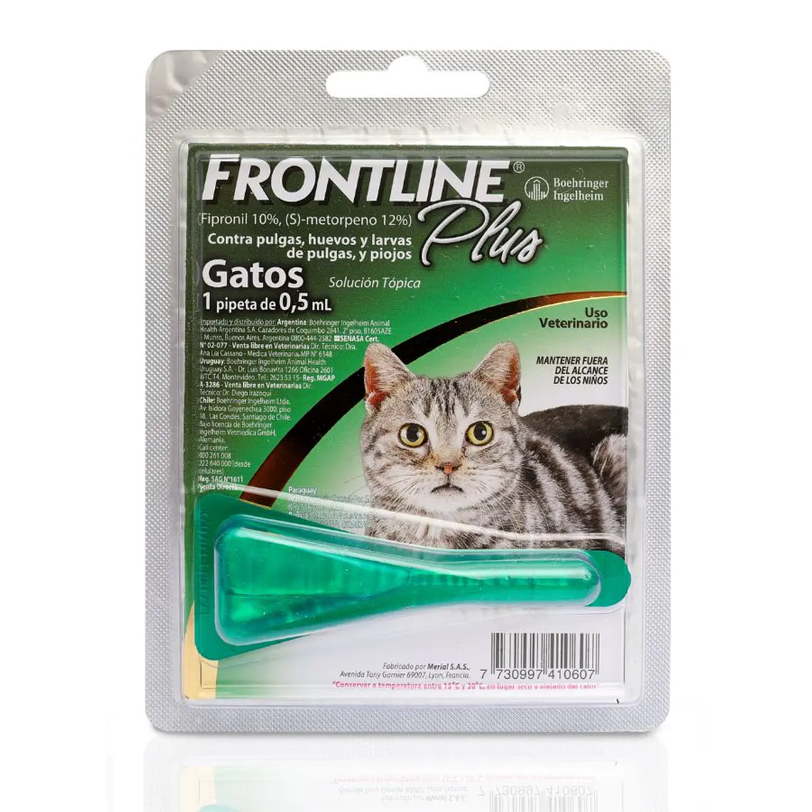 Frontline Plus Antiparasitario Gatos Pipeta 0,5 ml. 1