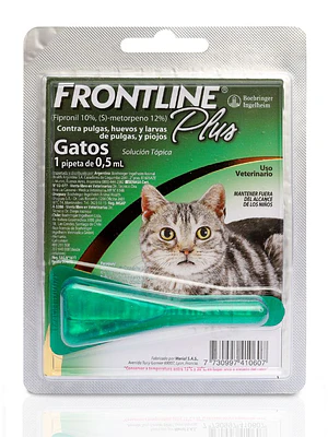 Frontline Plus Gato 0.5 ml , envase de  1 Pipeta
