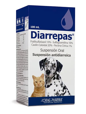 Diarrepas Suspensión oral  100 ml. Uso veterinario