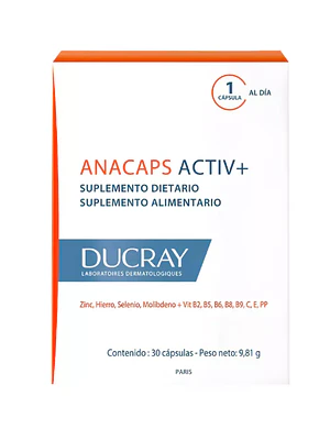 Anacaps Activ+ 30 Cápsulas. Ducray