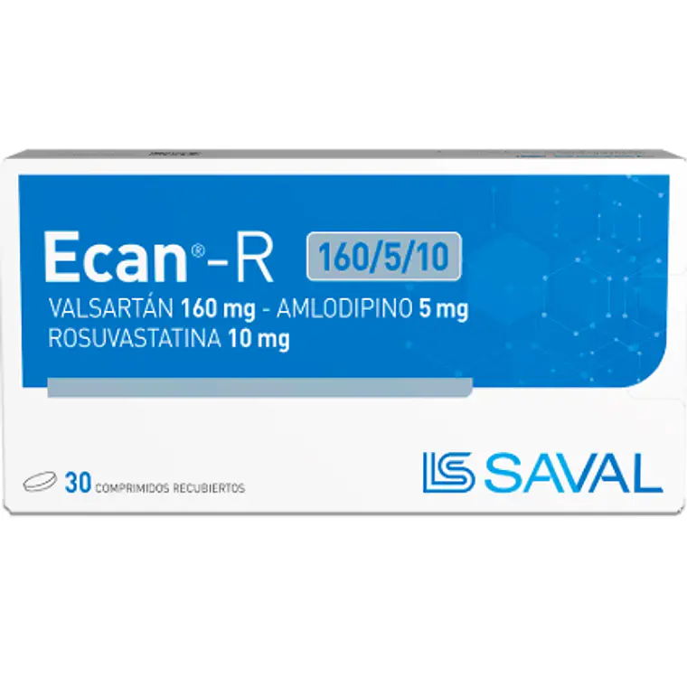 Ecan-R 160/5/10 mg 30 Comprimidos recubiertos. 1