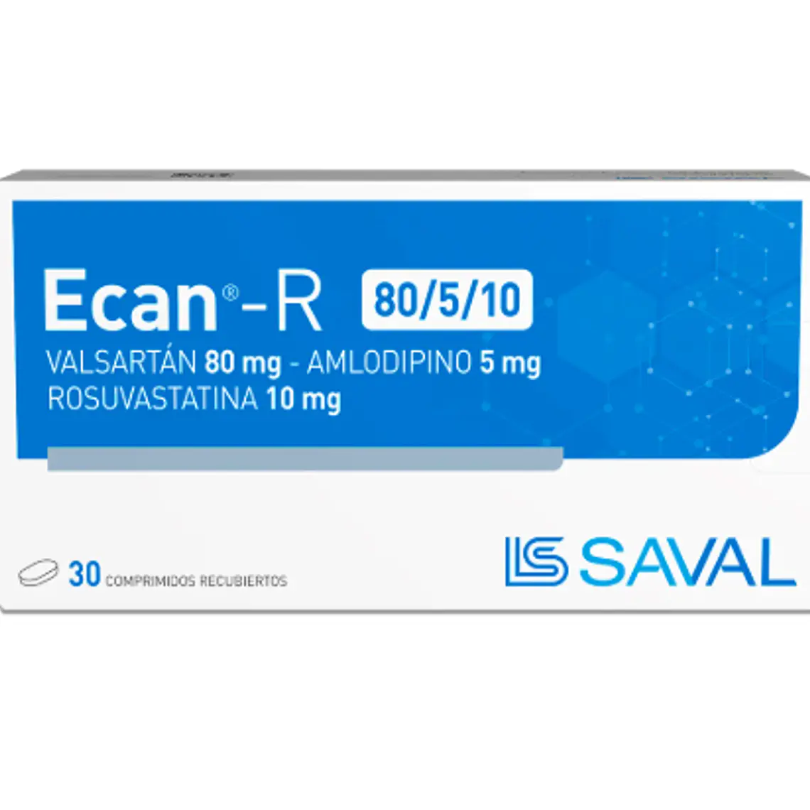 Ecan-R 80/5/10 mg 30 Comprimidos recubiertos. 1