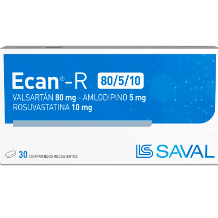 Ecan-R 80/5/10 mg 30 Comprimidos recubiertos. 1