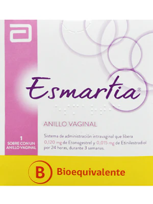 Esmartia (B) Etinilestradiol, Etonogestrel  1 Anillo vaginal.