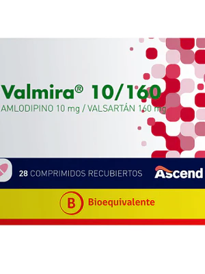 Valmira (B) Amlodipino, Valsartán 10/160 mg 28 Comprimidos.