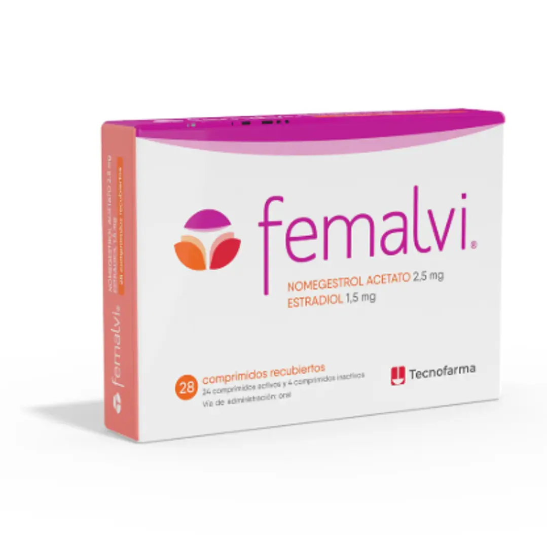 Femalvi 1,5 mg/ 2,5 mg 28 comprimidos. 1