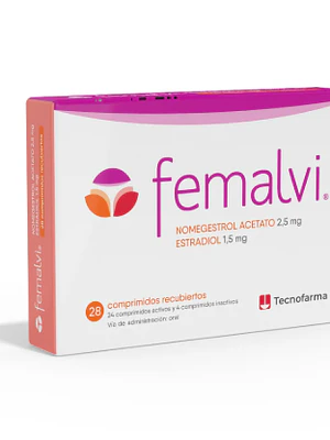 Femalvi 1,5 mg/ 2,5 mg 28 comprimidos.