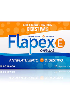 Flapex-E Simeticona 100 mg 10 Cápsulas.