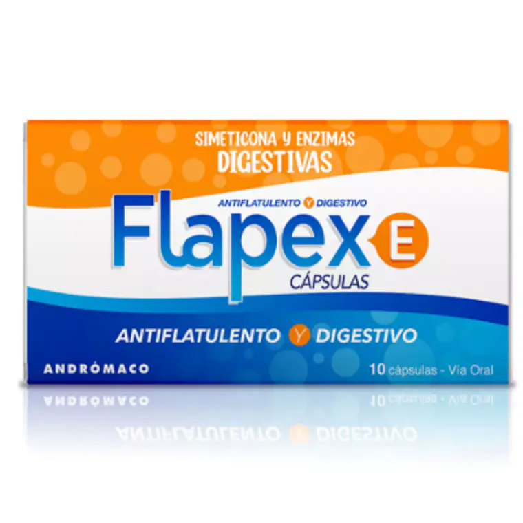 Flapex-E Simeticona 100 mg 10 Cápsulas. 1
