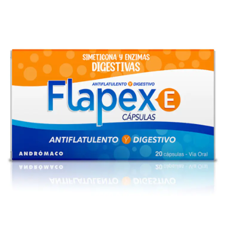 Flapex-E Simeticona 100 mg 20 Cápsulas. 1