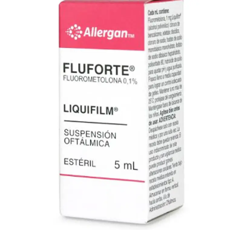 Fluforte Fluormetolona 0,1 % Solución oftálmica 5 ml. 1