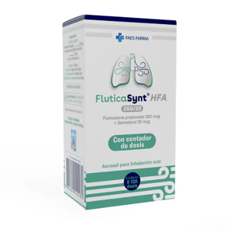 FluticaSynt HFA  Fluticasona, Salmeterol 250/25 mcg 120 Dosis. 1