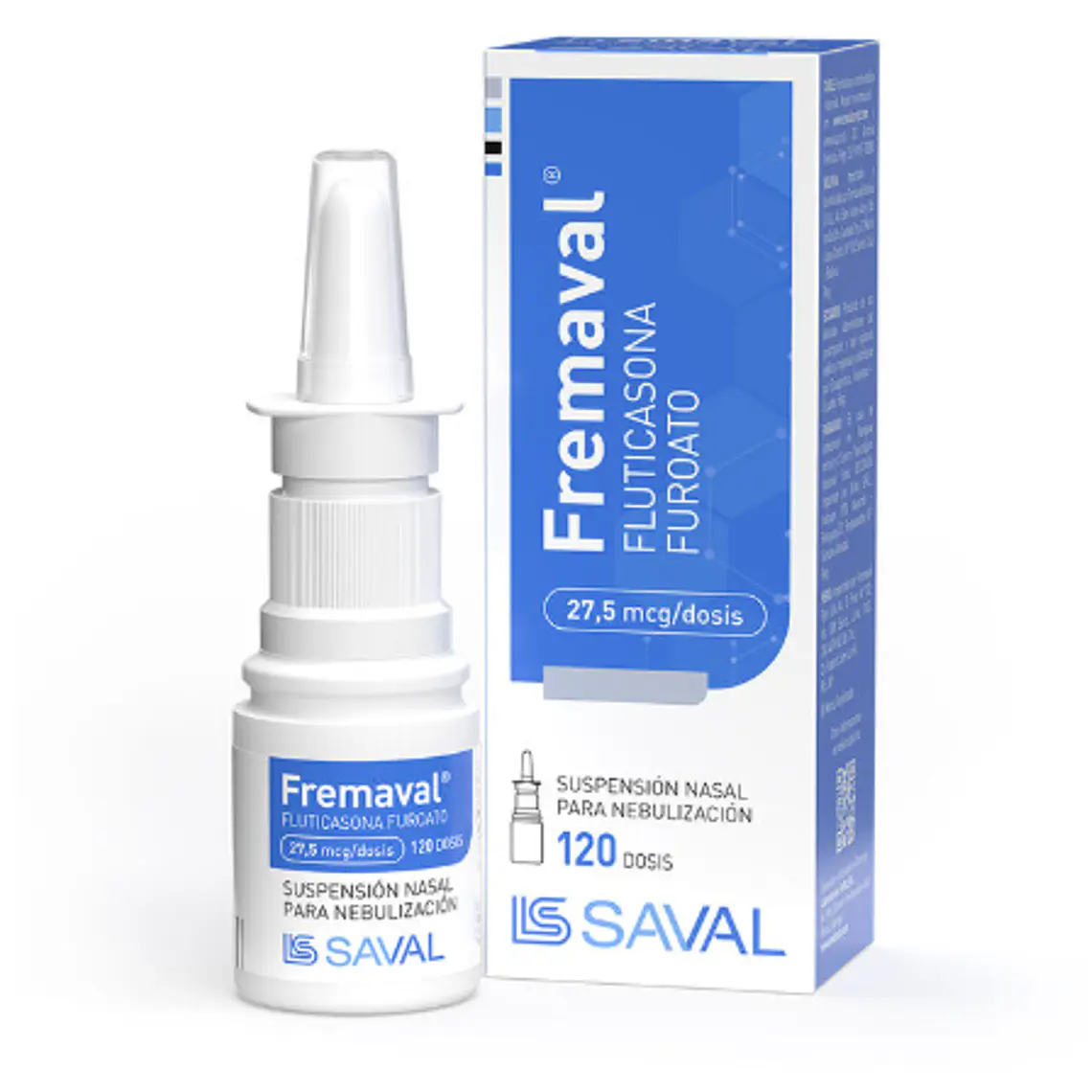 Fremaval Fluticasona 27,5 mcg Spray nasal 120 Dosis. 1