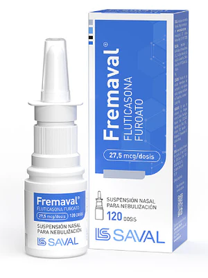Fremaval Fluticasona 27,5 mcg Spray nasal 120 Dosis.