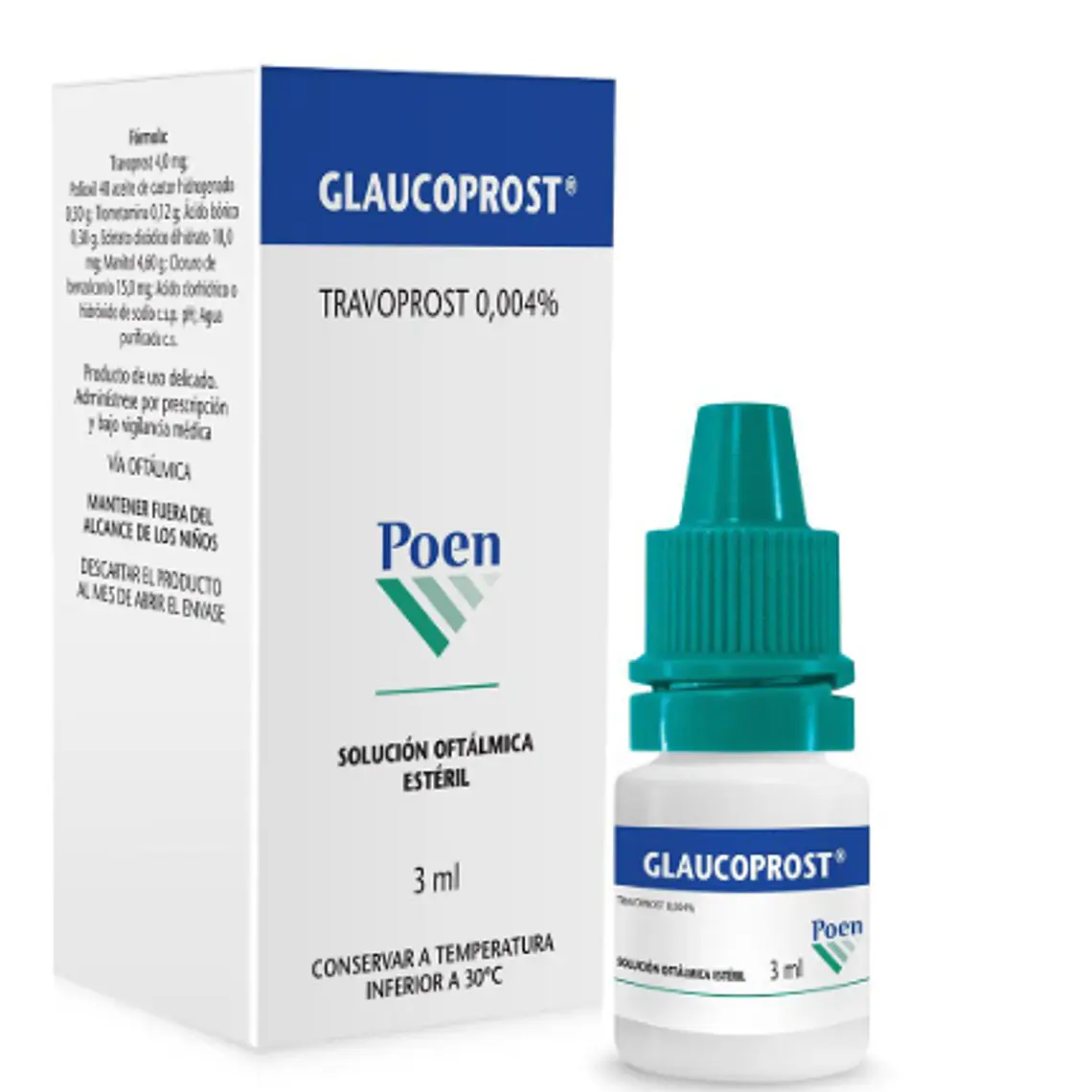 Glaucoprost Travoprost 0,004% Solución oftálmica 3 ml. 1