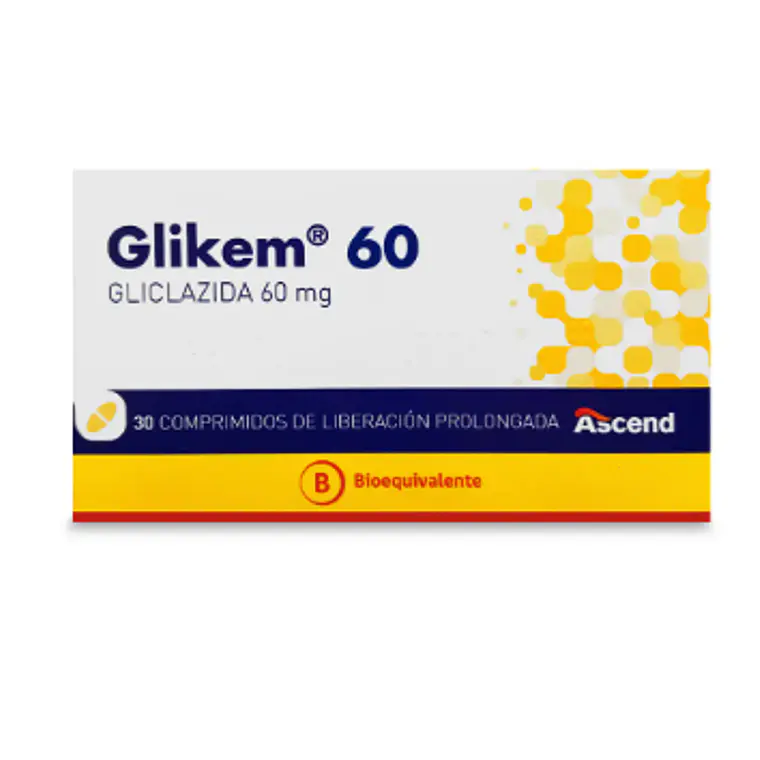 Glikem (B) Gliclazida 60 mg 30 Comprimidos. 1